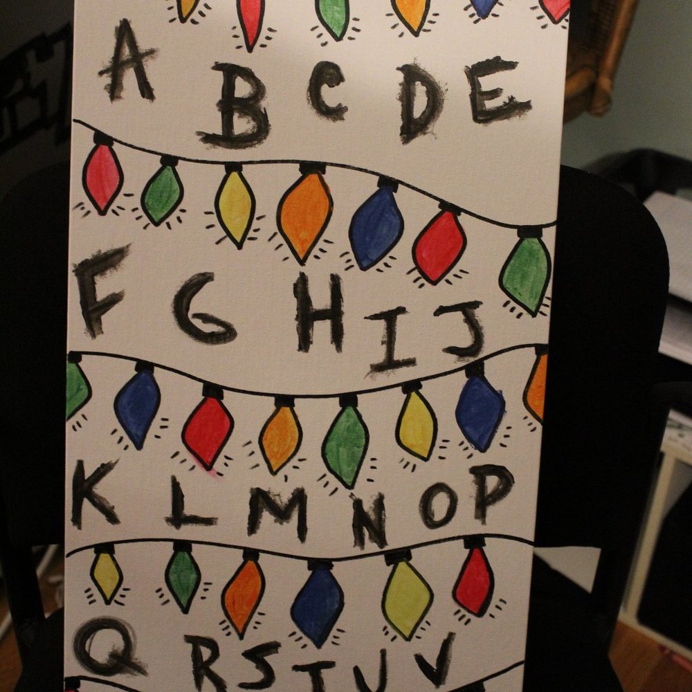 Large Stranger Things Canvas